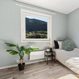 黄色の緑葉のパターン灰色 ラウンドクッション