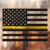 黄色の線のフラグのウィンドウの署名、緊急サービス ウィンドウサイン (シート2)