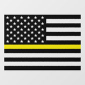 黄色の線のフラグのウィンドウの署名、緊急サービス ウィンドウサイン (シート)