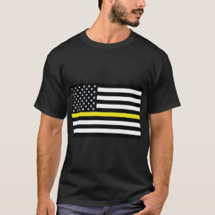 黄色の線国旗、黄色の米国旗ストライプ Tシャツ