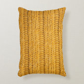 黄色の編み目の背景を閉じます。Tr アクセントクッション (正面(垂直))