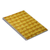 黄色の編地：テクスストライプのチャー。 ノートブック (右側)