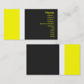 黄色の縁ど名刺 名刺 (正面/裏面)