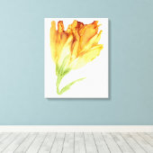 黄色の縁付きチューリップ – - – カスタマイズ可能 – - キャンバスプリント (インサイチュ (ウッドフロア))