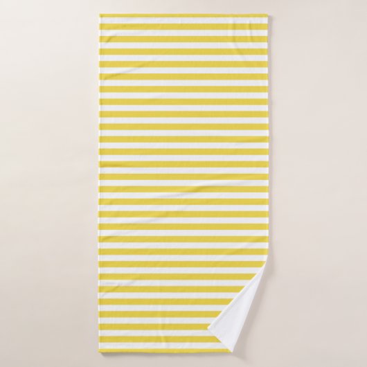 黄色の縞模様 バスタオルセット (バスタオル)