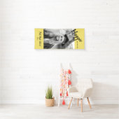 黄色の縦型フォト卒業バナー 横断幕 (インサイチュ)