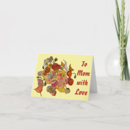 黄色の美しいカラフルなポピー水彩画 カード