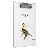 黄色の翼のクリップボードを持つ女の子の妖精 クリップボード (右)