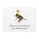 黄色の翼の柔軟な磁石と女の子の妖精 マグネット (横)