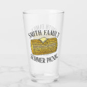 黄色の耳のコーンの上にコブファミリーピクニック タンブラーグラス (裏面)