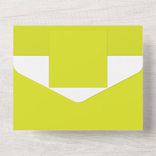 黄色の背景でウェブサイトのデザインを強化する オールインワン招待状 (裏面)