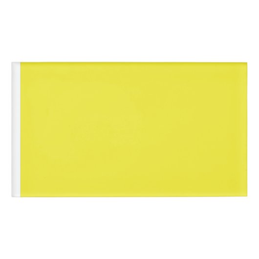 黄色の背景でデザインを強化 名札 (正面)