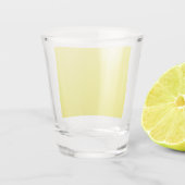 黄色の背景と黒を持つ縁どデザイン ショットグラス (裏面)