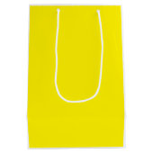 黄色の背景にお誕生日ケーキ付きピックボール ミディアムペーパーバッグ (裏面)