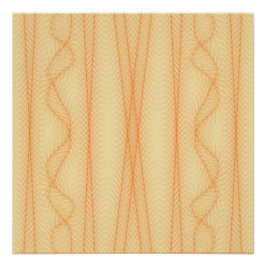 黄色の背景にオレンジ色の線 ポスター