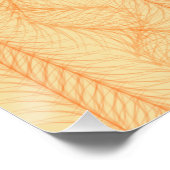 黄色の背景にオレンジ色の線 ポスター (コーナー)