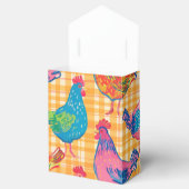 黄色の背景に市松模様にひよこを フェイバーボックス (オープン)