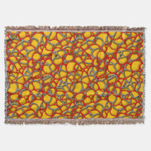 黄色の背景に赤と灰色のネット。