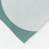 黄色の背景に青いレトロスタイルの円 フリースブランケット (角)