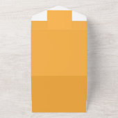 黄色の背景に黒い枠線 オールインワン招待状 (外側)