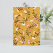 黄色の背景の花 出欠カード (スタンド正面)