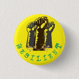 黄色の背景を持つ弾力性のある拳 缶バッジ