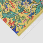 黄色の背景フローラ紙 薄葉紙 (詳細)