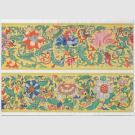 黄色の背景フローラ紙 薄葉紙