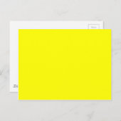 黄色の背景空白のテンプレート ポストカード (正面/裏面)