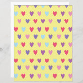 黄色の背景(ハート) (正面/裏面)