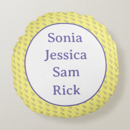 黄色の背景(付き) ラウンドクッション