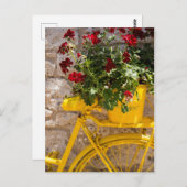 黄色の自転車 ポストカード (正面/裏面)
