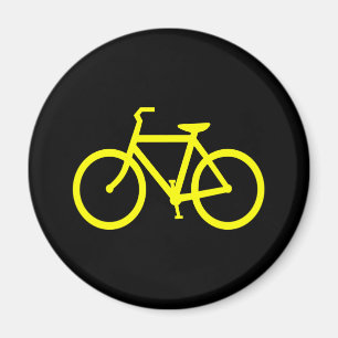 黄色の自転車 マグネット