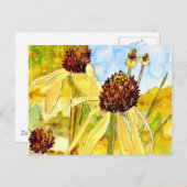 黄色の船首はがき ポストカード (正面/裏面)