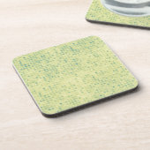 黄色の色あせた青いマイクロドット コースター (左側)