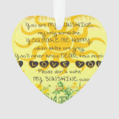 黄色の花が付いている私の日光です オーナメント (正面)