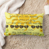 黄色の花が付いている私の日光です ランバークッション (ブランケット)