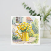 黄色の花が入ったじょうろ カード (スタンド正面)