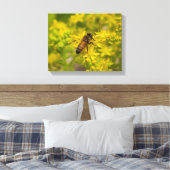 黄色の花とハニービーマレー2016 キャンバスプリント (インサイチュ (寝室))