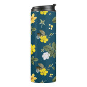 黄色の花と白いローズ タンブラー (回転左)