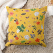 黄色の花と白のバラ10 クッション (ブランケット)