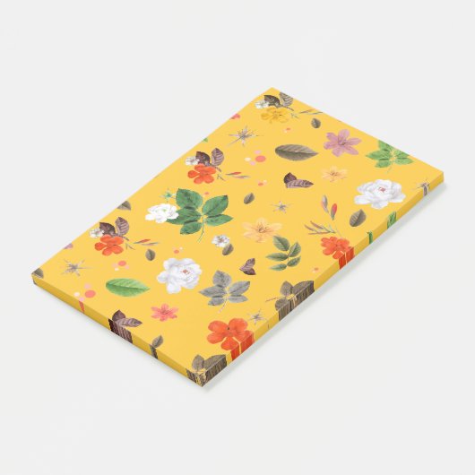 黄色の花と白のバラ10 ポストイット (アングル)