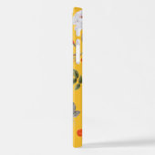 黄色の花と白のバラ10 iPhoneケース (左側面)