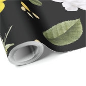 黄色の花と白のバラ2 ラッピングペーパー (ロールコーナー)