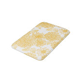 黄色の花と葉花 バスマット (アングル)