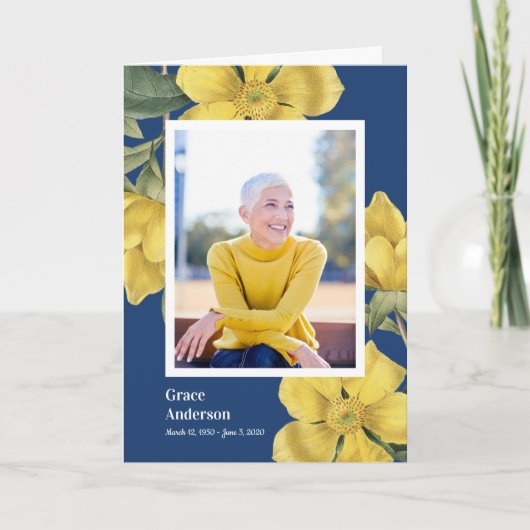 黄色の花のお祝いライフプログラム プログラム (正面)