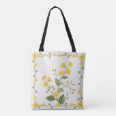 黄色の花のかわいいガーデンフラワー トートバッグ (裏面)