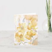 黄色の花のカ空白のード カード (正面)
