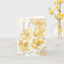 黄色の花のカ空白のード カード