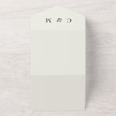 黄色の花のクリーム色の結婚式の招待状（両親の名前入り) オールインワン招待状 (外側)